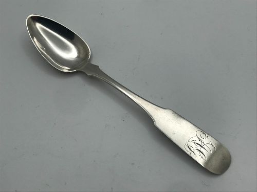 Excellent Philadelphia Coin Silver Spoon by David Weatherly Circa 1820
