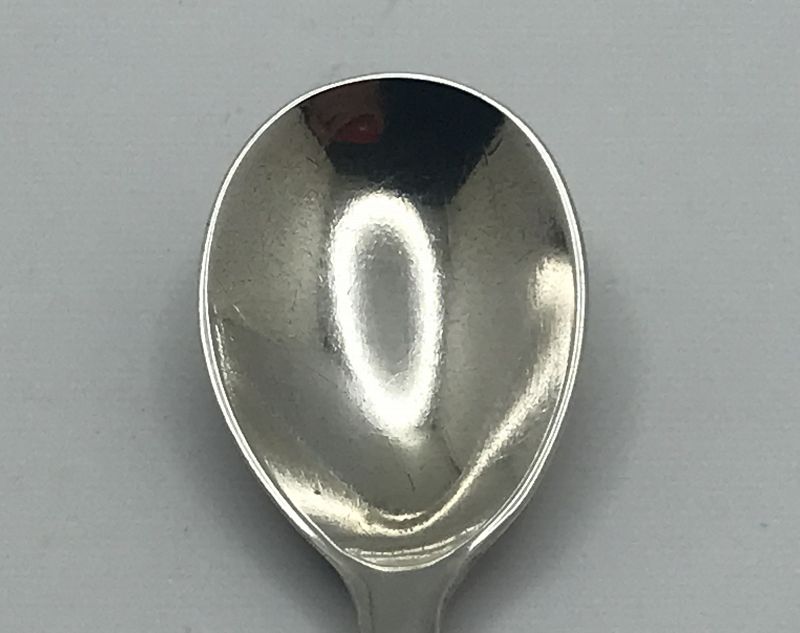 A Very Early English Sterling Crested Egg Spoon c1770s by John Lambe
