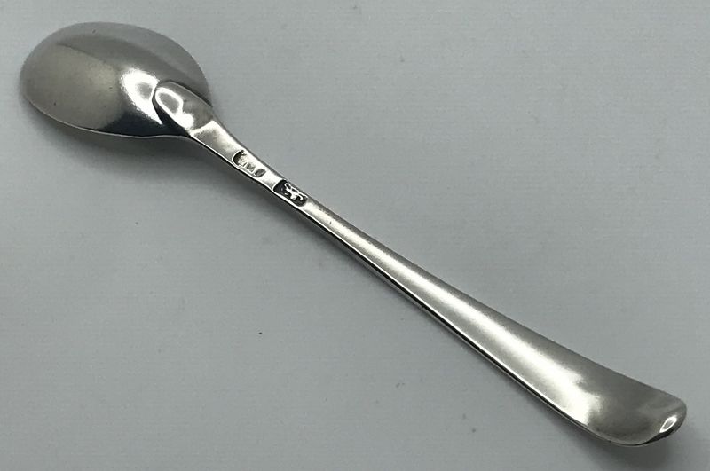 A Very Early English Sterling Crested Egg Spoon c1770s by John Lambe