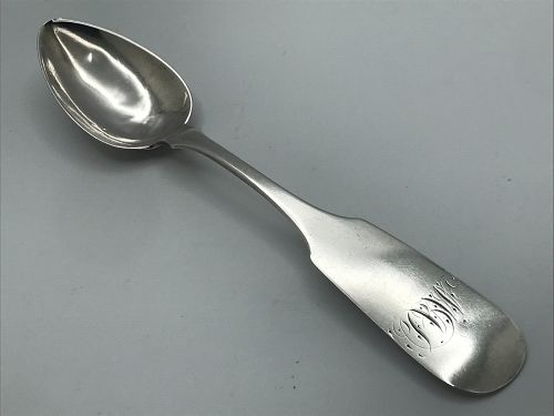 Nicely Marked Coin Silver Spoon by Jacob Stockman of Philadelphia