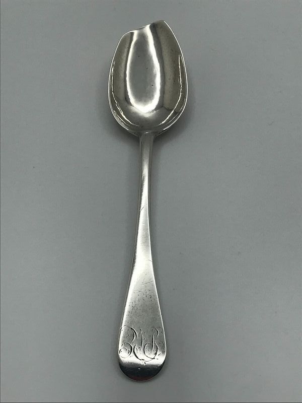 Coin Silver Spoon Circa 1780 by &quot;I*B&quot;, Marked Twice - Mystery Maker