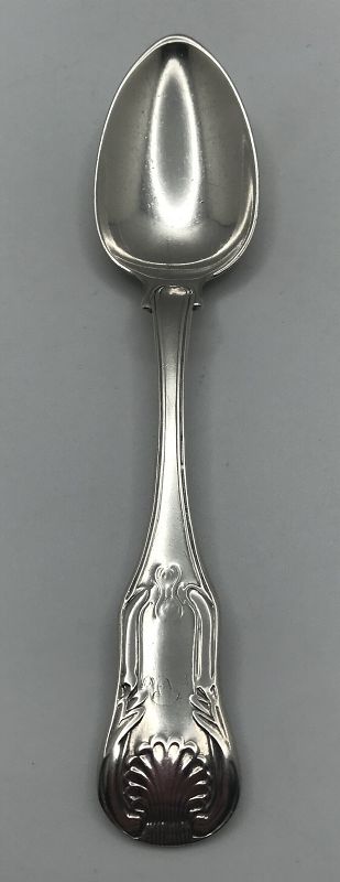 Good Heavy Queens Pattern Variant Coin Silver Spoon - Thomas Whartenby