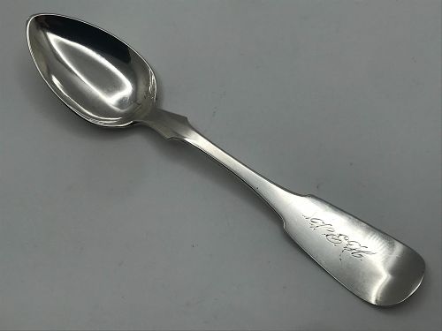 Good Pennsylvania Style Coin Silver Spoon Marked ANDERSON