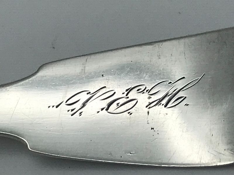 Good Pennsylvania Style Coin Silver Spoon Marked ANDERSON