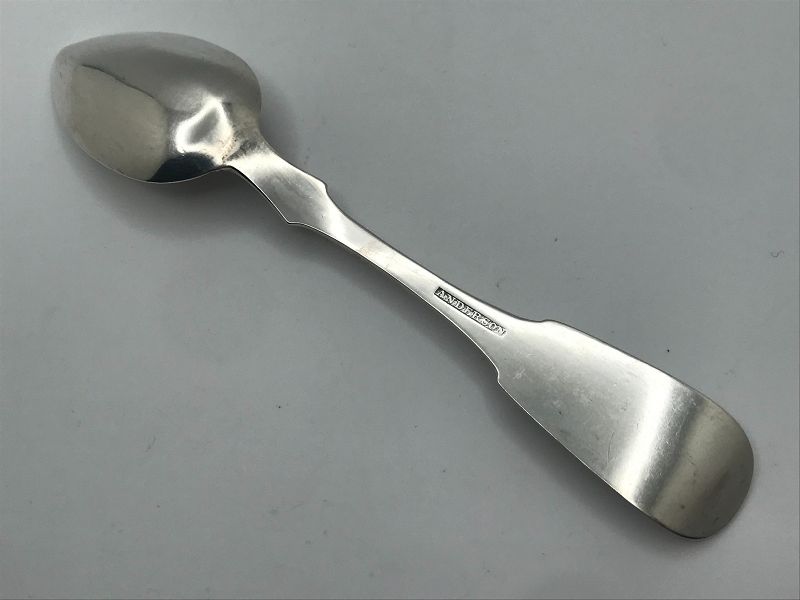 Good Pennsylvania Style Coin Silver Spoon Marked ANDERSON