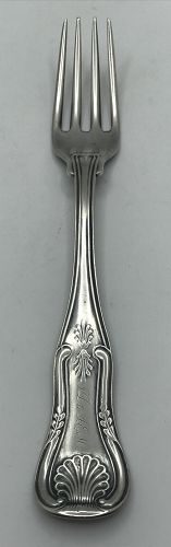 Queens Pattern Dessert or Luncheon Fork by William I. Tenney ca.1820s