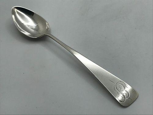 Early Portland, Maine Coffin End Coin Silver Spoon by Enoch Moulton