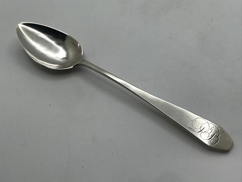 Coffin-End Coin Silver Teaspoon by William Garret Forbes of NY, NY