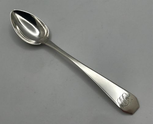 Great Coffin End Coin Silver Spoon by Jabez Baldwin of Salem, MA
