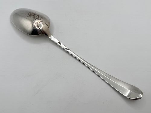 A Superb Ca. 1780s Birdback Tablespoon Marked "I*M" Twice