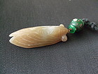 Jade cicadas with beads & jade