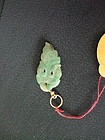 Jade leaf pendant