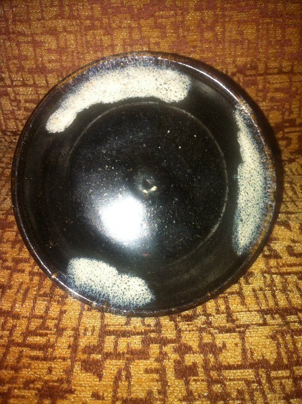 Chinese Song black glazed type stem cup