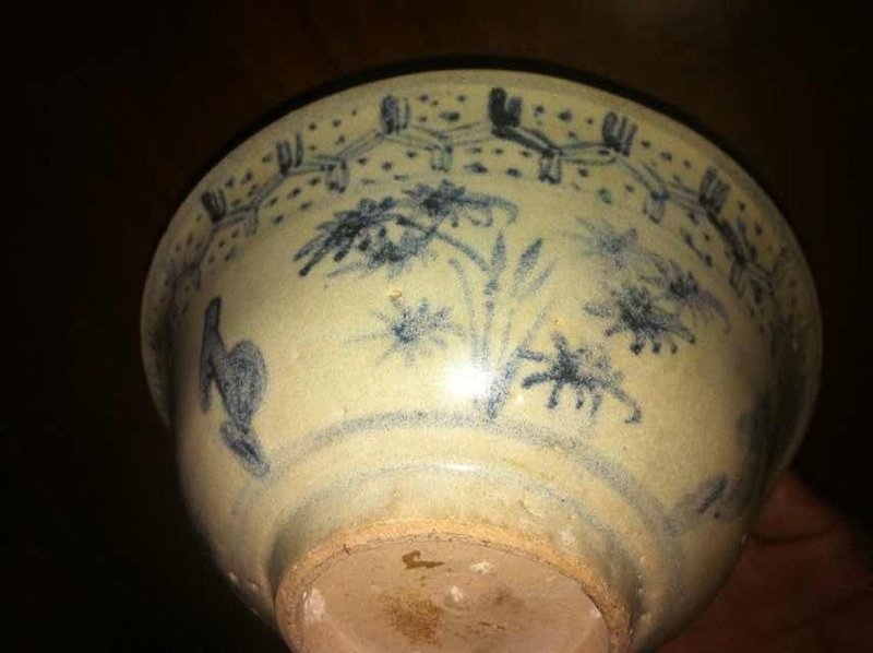Ming Dynasty blue and white three fiends bowl