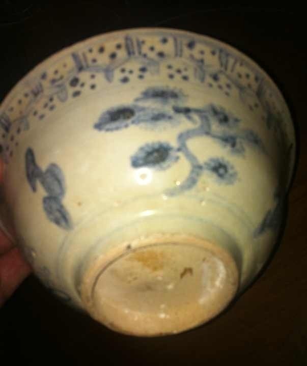 Ming Dynasty blue and white three fiends bowl