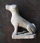 Chinese earthen ware pottery dog figurine