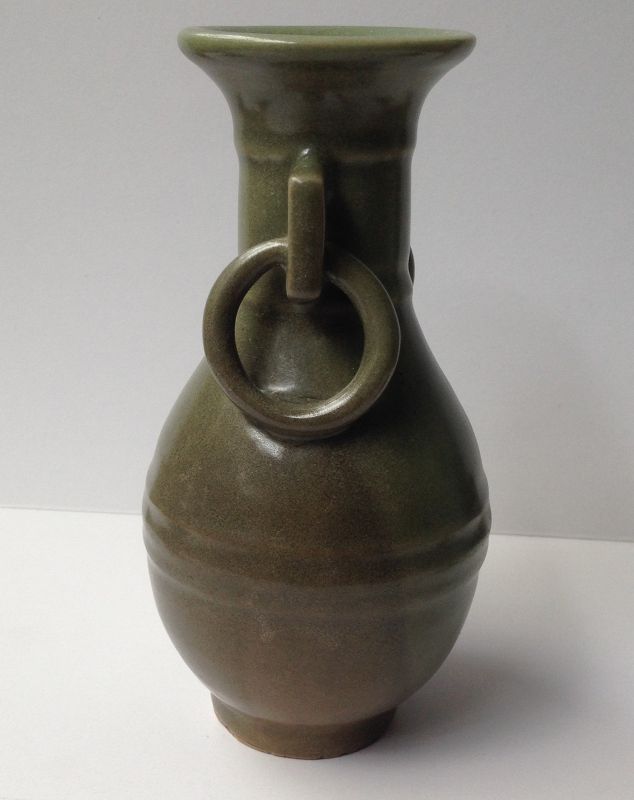Chinese Longquan celadon ring vase