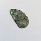 Qing era jade carving of bat n coin