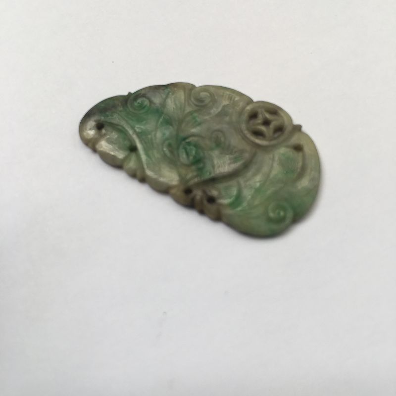Qing era jade carving of bat n coin