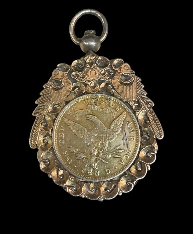 Peranakan Strait Chinese Bird coin pendant
