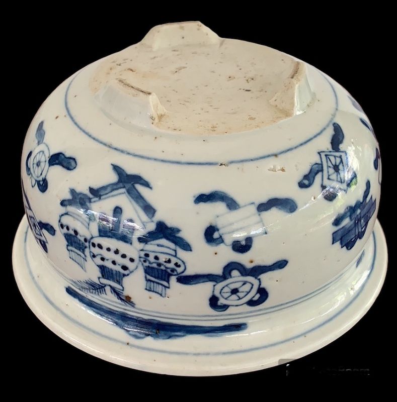 Qing blue and white censer