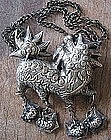 China Miao Tribal People Silver Pendant & Necklace