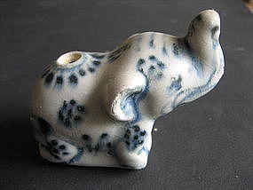 Hoi Ann Annamese Blue and White Elephant Water Dropper