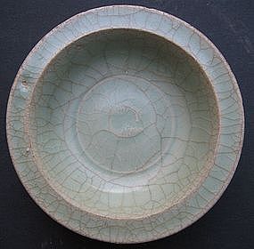 Twin Fish Celadon Brush Washer Saucer