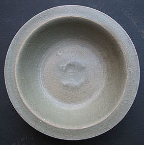 Sung Guan Type Celadon Washer with Twin Fish