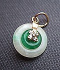 Chinese Mini Jade Disc Pendant