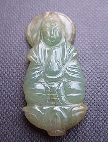 Jade Carving Pendant of Kwan Yin