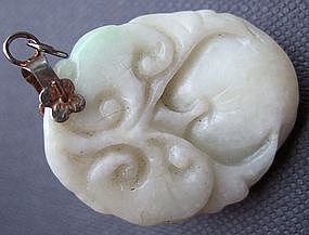 Chinese Prunus with Bat Jade Pendant