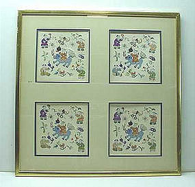 EARLY 20TH C. CHINESE EMBROIDERY (FRAMED)