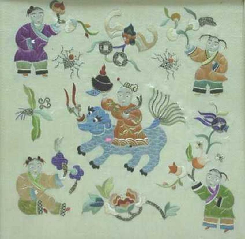 EARLY 20TH C. CHINESE EMBROIDERY (FRAMED)