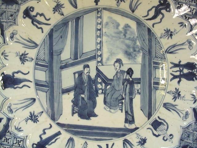 CHINESE KANGXI PERIOD EXPORT BLUE &amp; WHITE PLATE