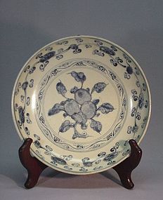 CHINESE EARLY 19TH C. BLUE & WHITE PLATE