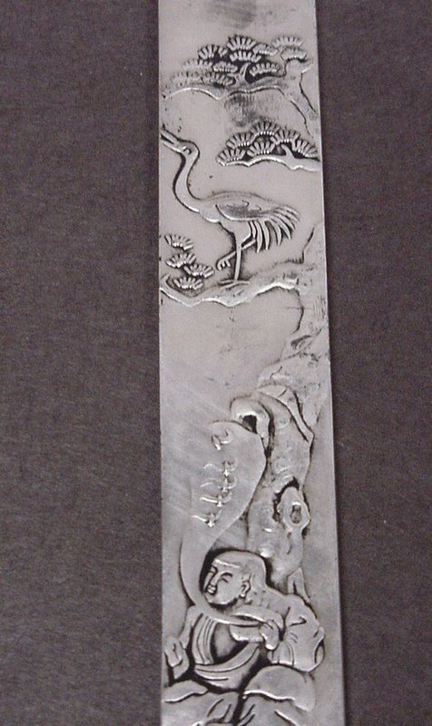 CHINESE 19TH C. STERLING SILVER PAPER WEIGHT