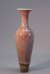 CHINESE PEACH BLOOM GLAZED VASE (MEI PING)