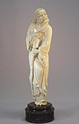 CHINESE IVORY CARVING OF TIE GUAI LI