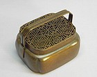 CHINESE BRONZE HAND WARMER