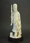 CHINESE IVORY CARVING OF A SAGE