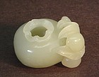 CHINESE CARVED JADE SMALL BRUSH WASHER