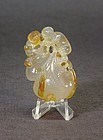 CHINESE CARVED AGATE PENDANT