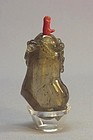 CHINESE SMOKY CRYSTAL SNUFF BOTTLE