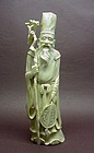 LATE MEIJI PERIOD IVORY CARVING OF A SAGE