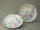 CHINESE QING DYNASTY FAMILLE ROSE PLATES