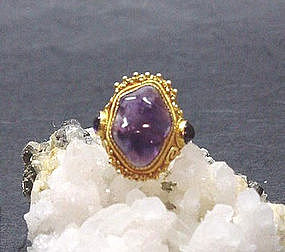 CHINESE AMETHYST ADJUSTABLE RING