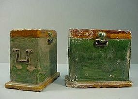 Pair of Chinese Ming Burial Chests