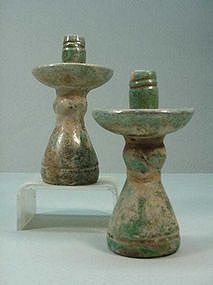 Pair of Chinese Han Small Candle Holders