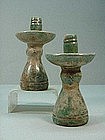 Pair of Chinese Han Small Candle Holders